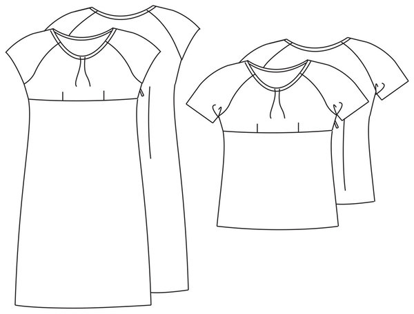 Patroon zomerjurk en blouse